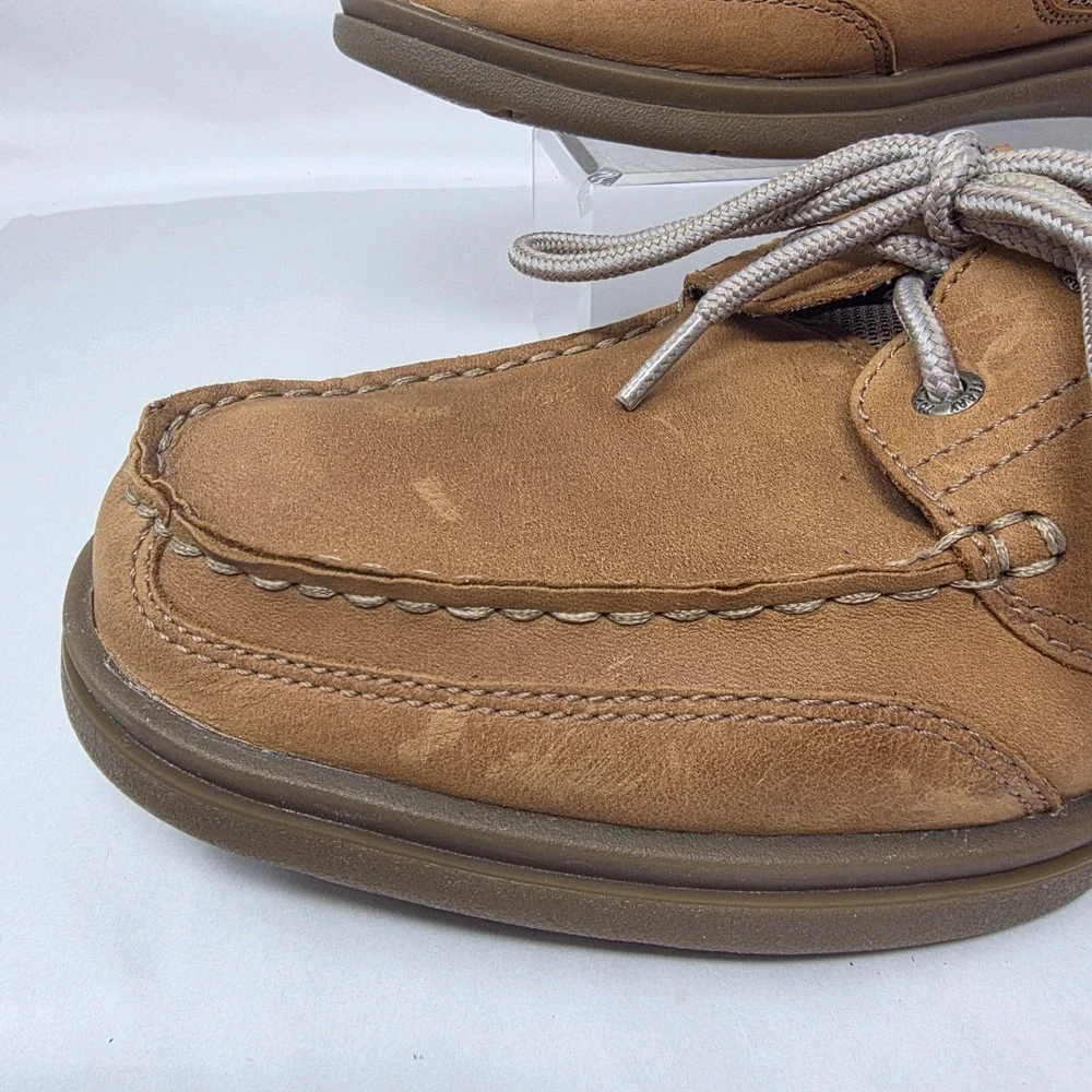 Sperry Top-Sider Billfish Boat Shoes Mens 11M Tan Leather Mesh Loafers Good